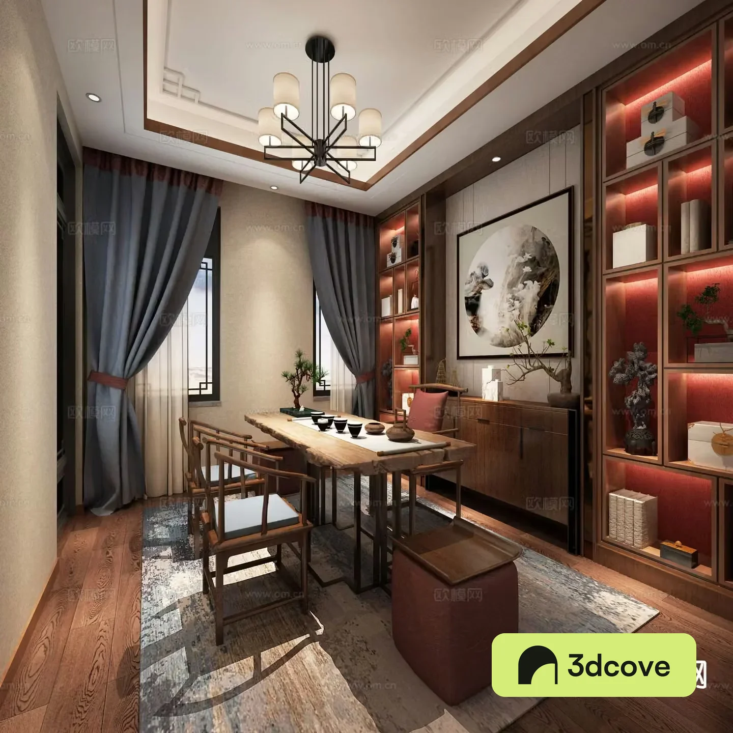 New Chinese style study