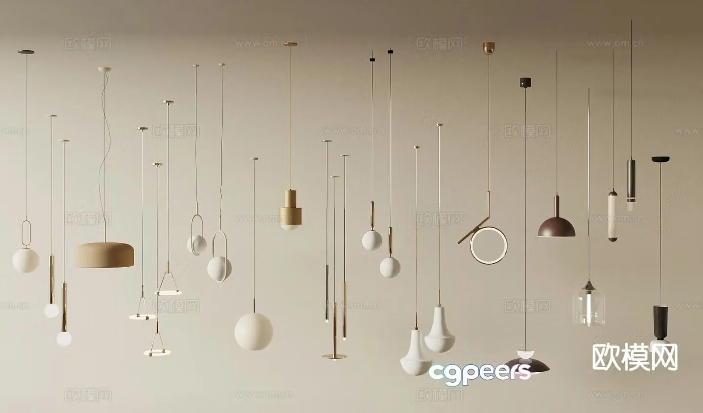 Modern small chandelier bedside small chandelier 3d model