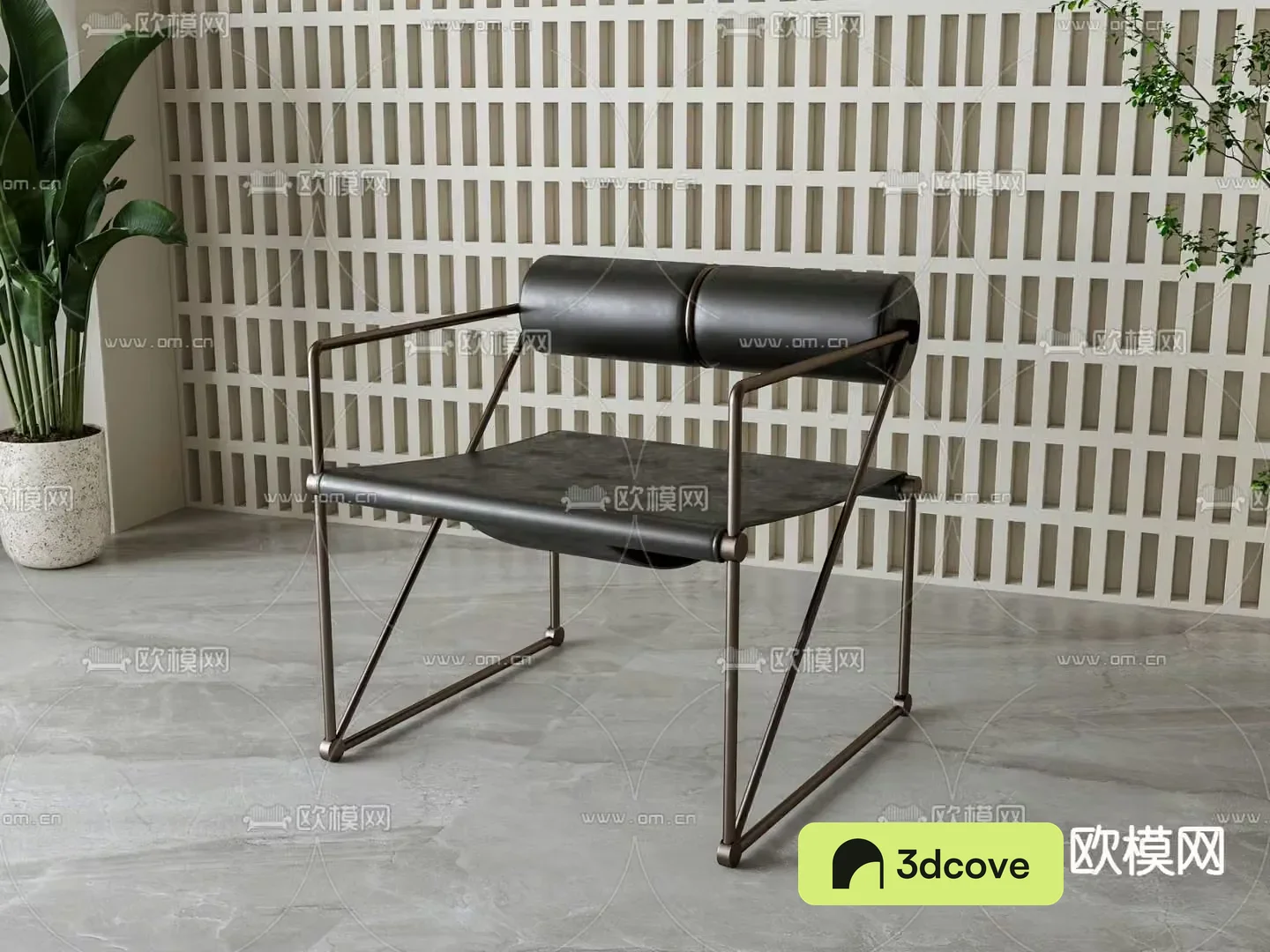 Leather chair leisure chair