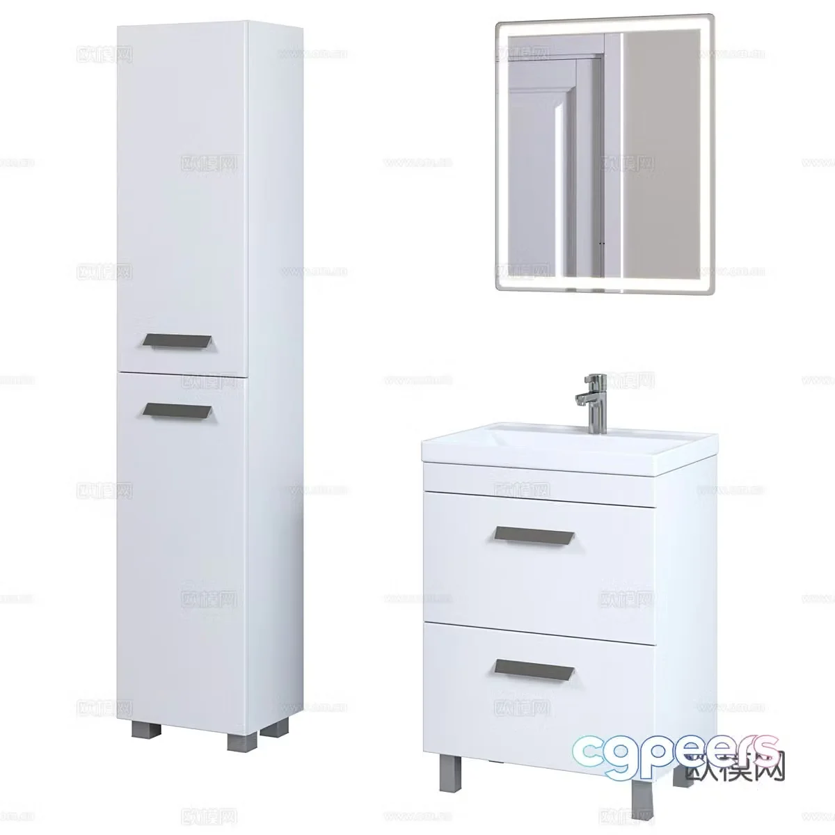 Modern simple hand washbasin washbasin cabinet Simple basin cabinet 3D model