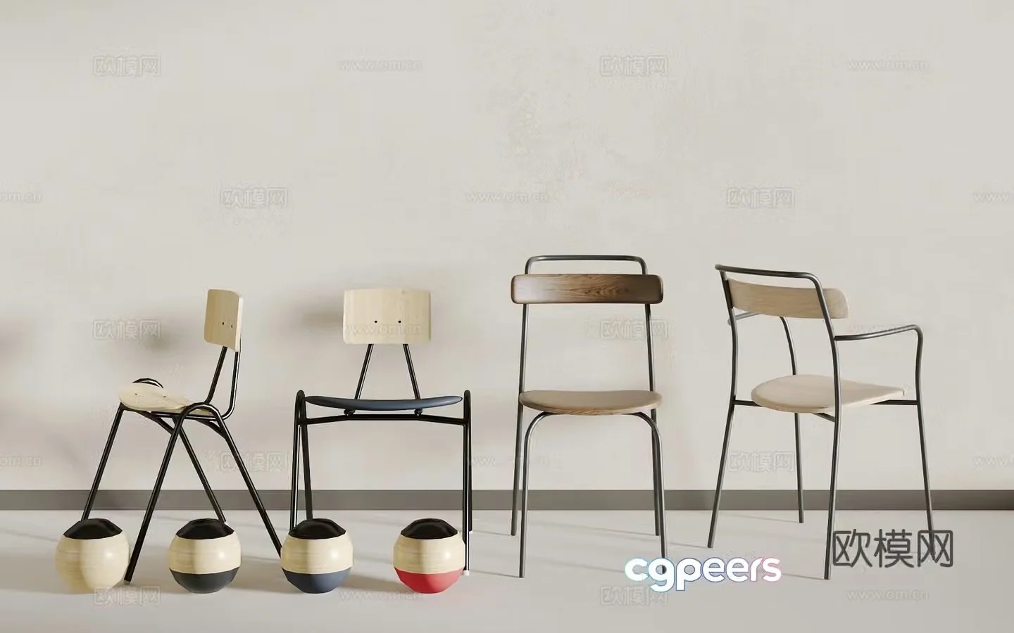 Modern single chair 3d model