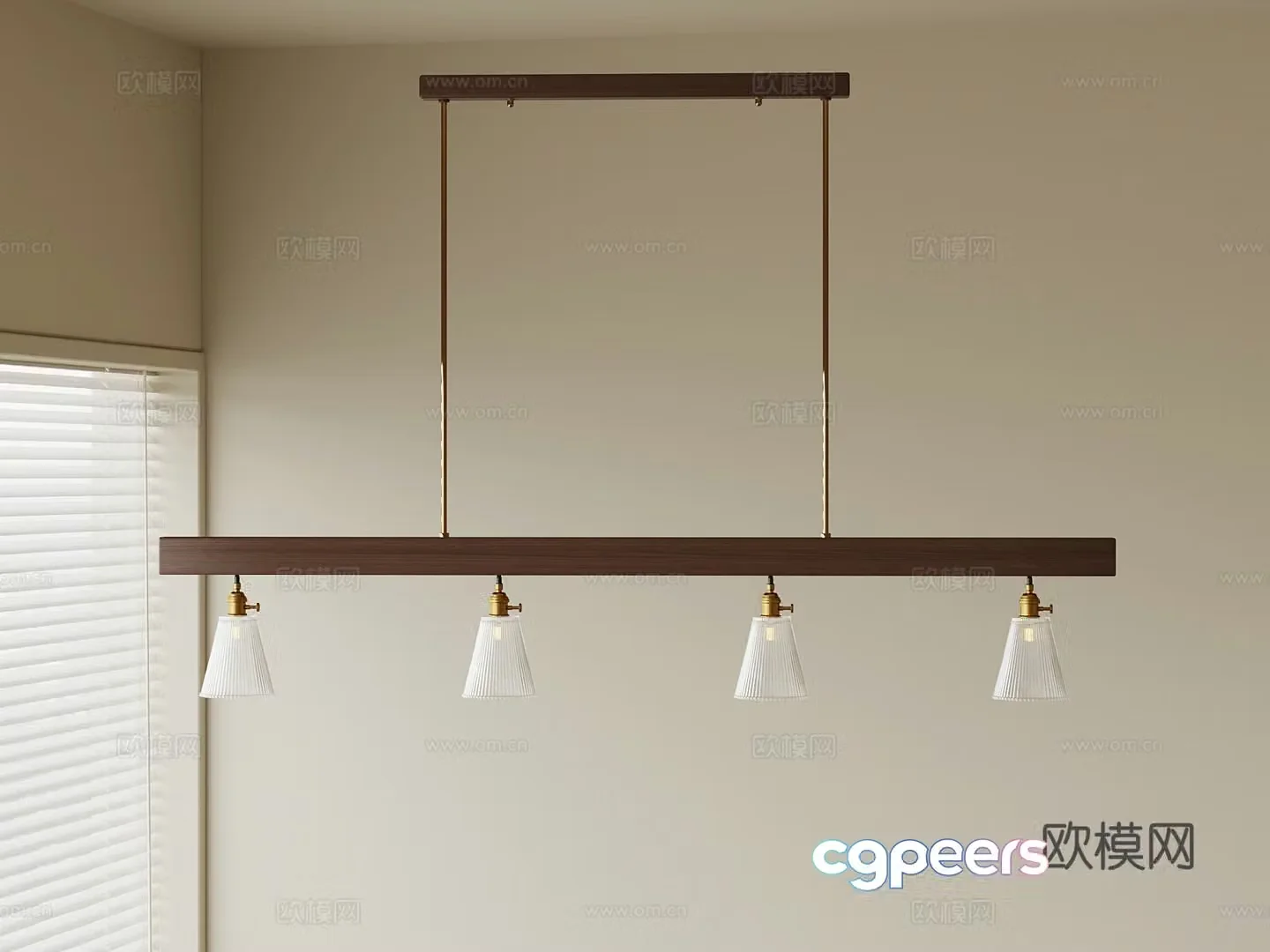 Chandelier New Chinese Chandelier 3D Model