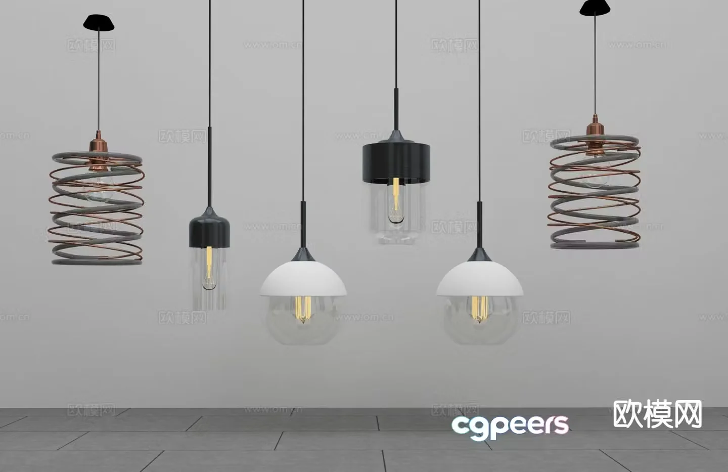 Modern chandelier 3d model