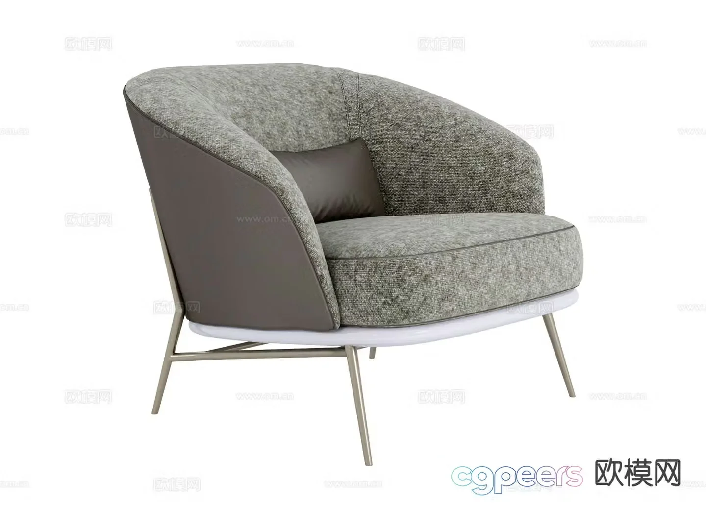 visionnaire light luxury chair leisure chair 3d model