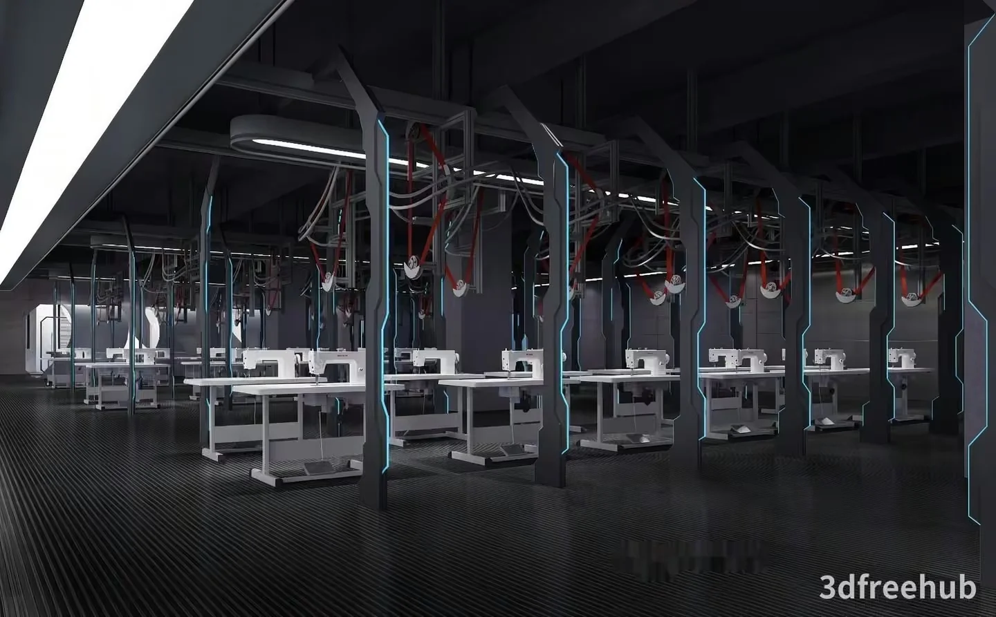 Modern Sewing Machines 3D Model – 20487 – VRAY Render