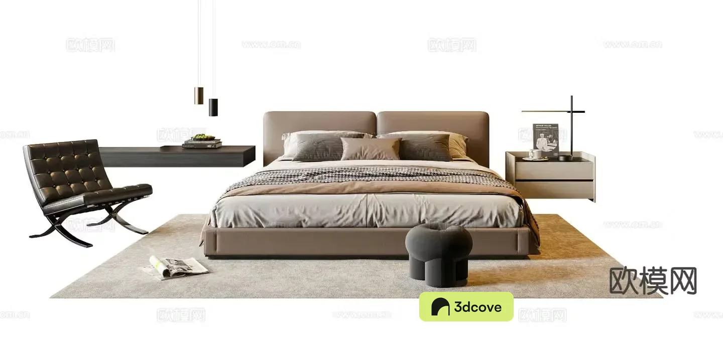 Modern double bed