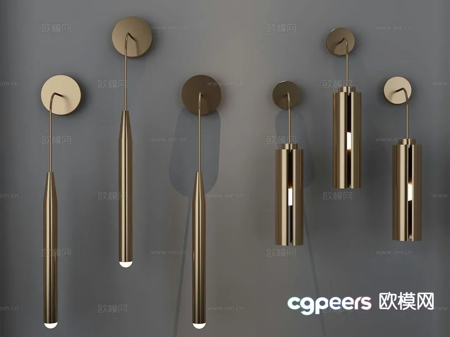 Light luxury wall lamp 3D model