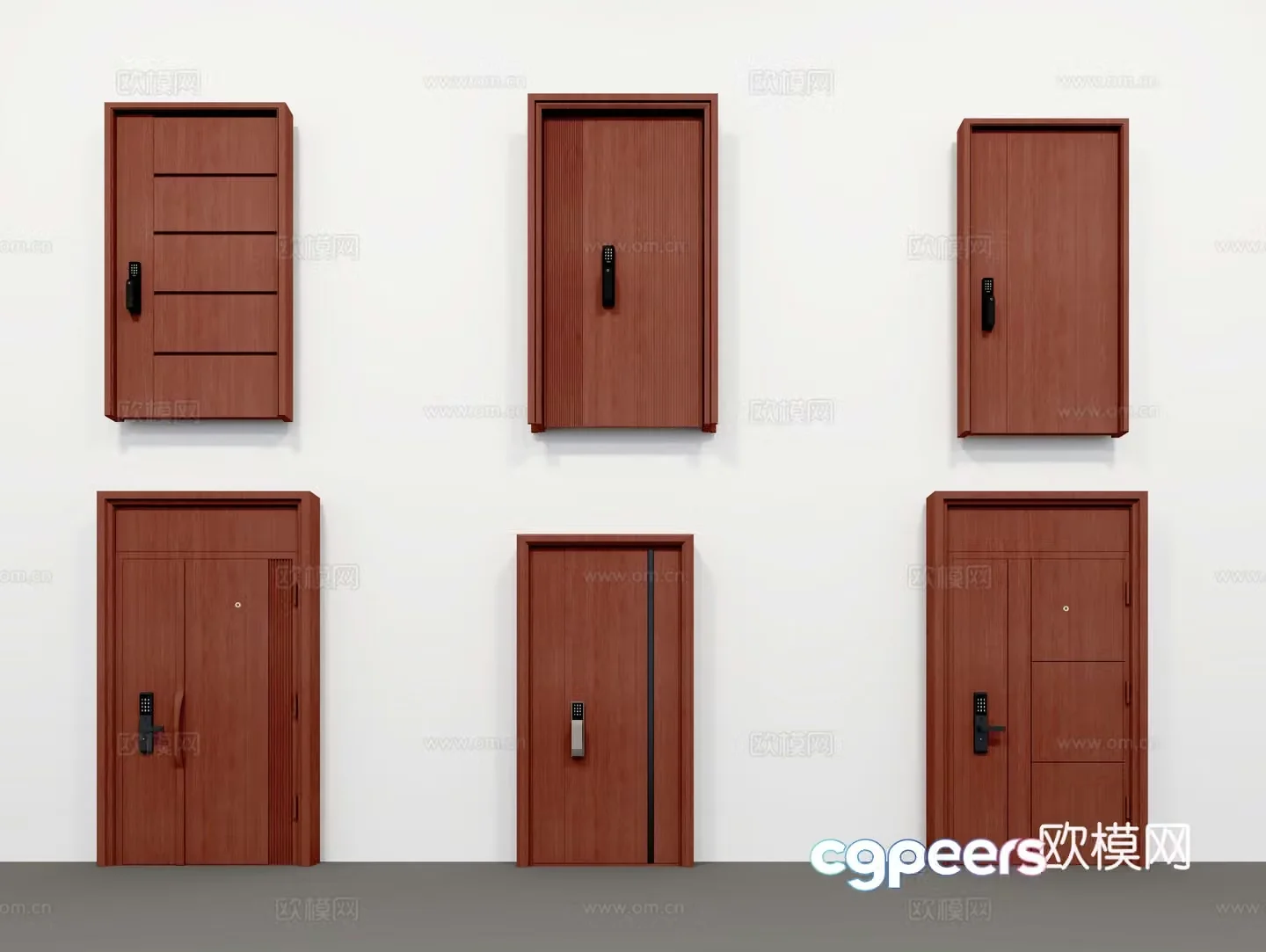 3D model of entry door