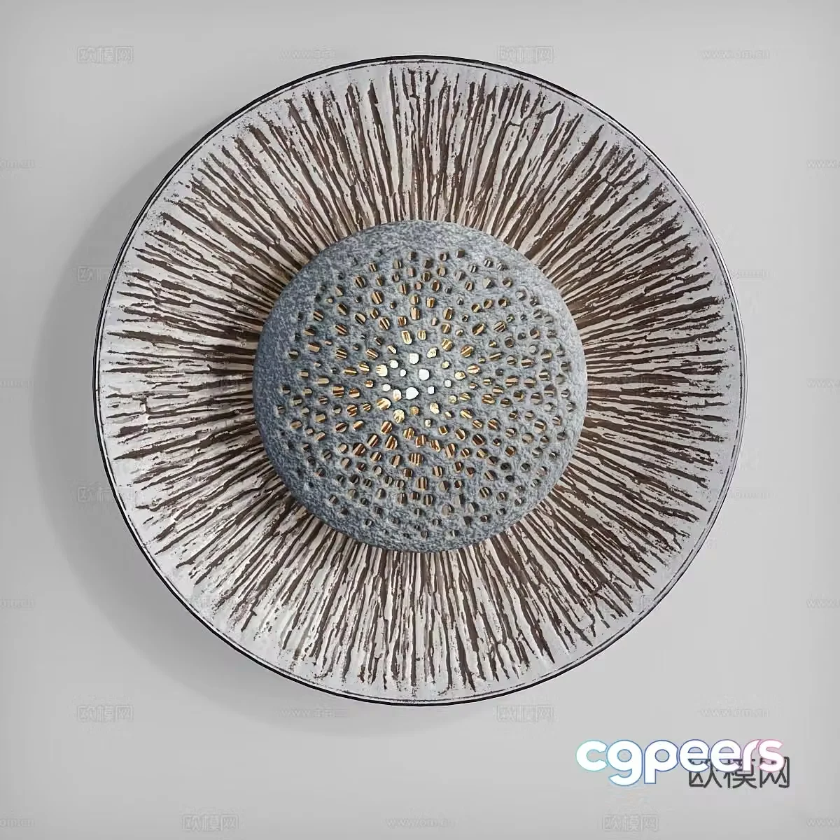 Creative wall decoration round hanging decoration 3d model