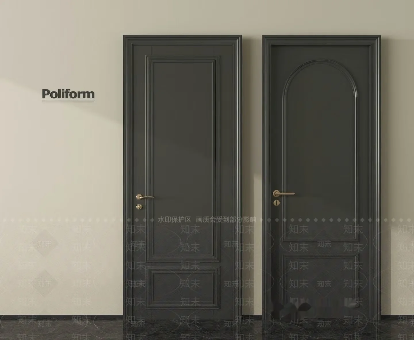 Two Doors 3D Model – 3528 – VRAY Render