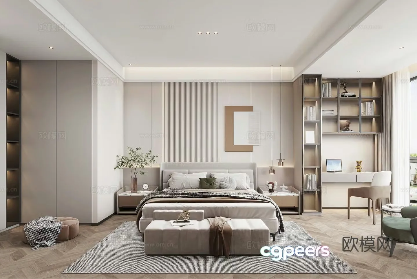 Modern bedroom 3d model