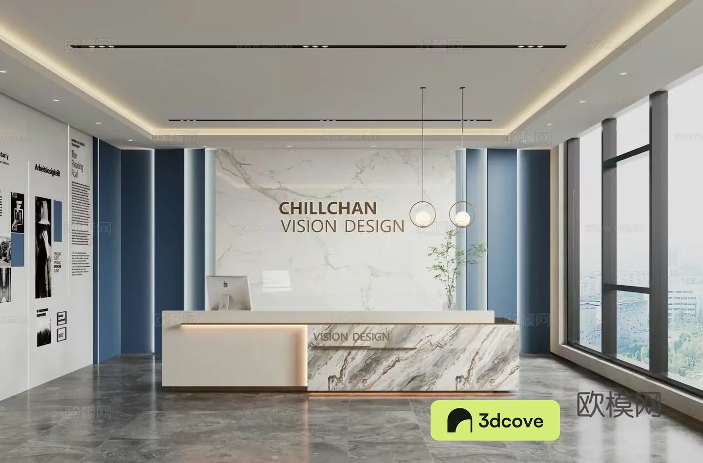 Modern company front desk