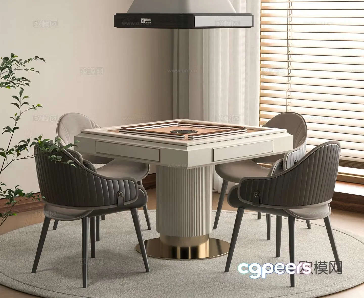 Modern mahjong table 3d model