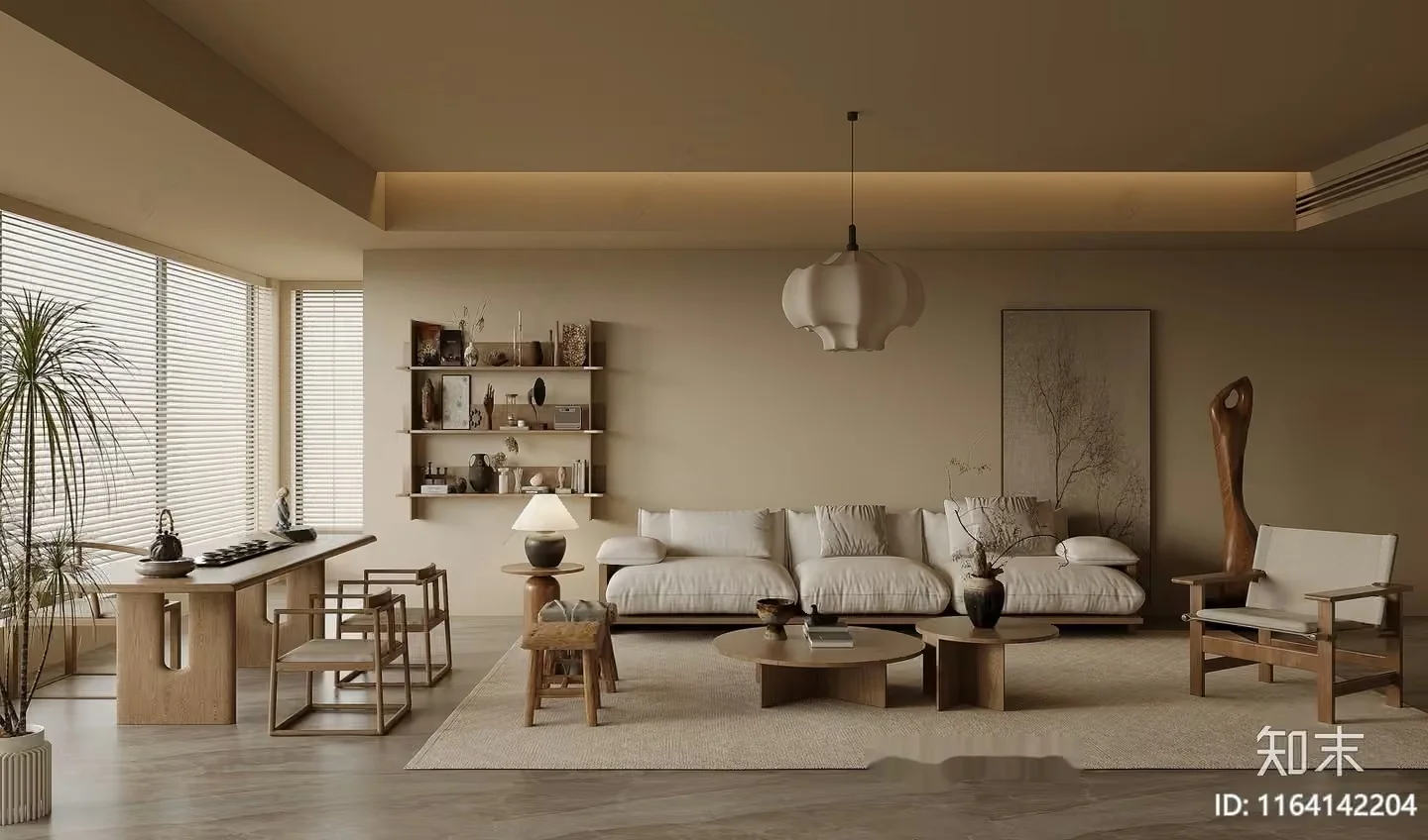 Modern Living Room 3D Model – 1566 – VRAY Render