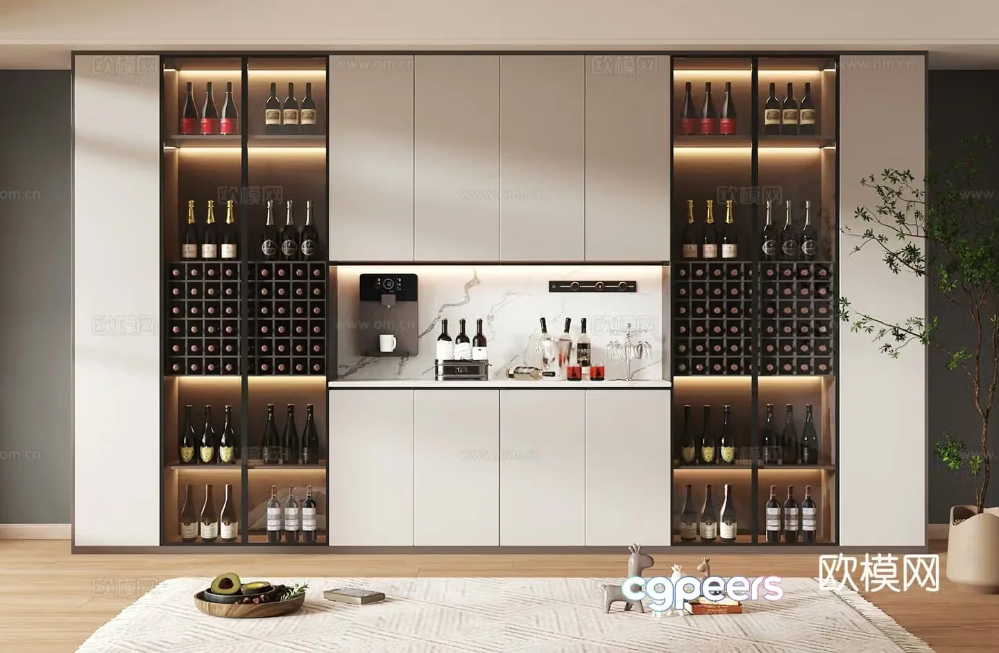 Wine cabinet design Wine cabinet red wine cabinet bar wine cabinet partition wine cabinet 3D model