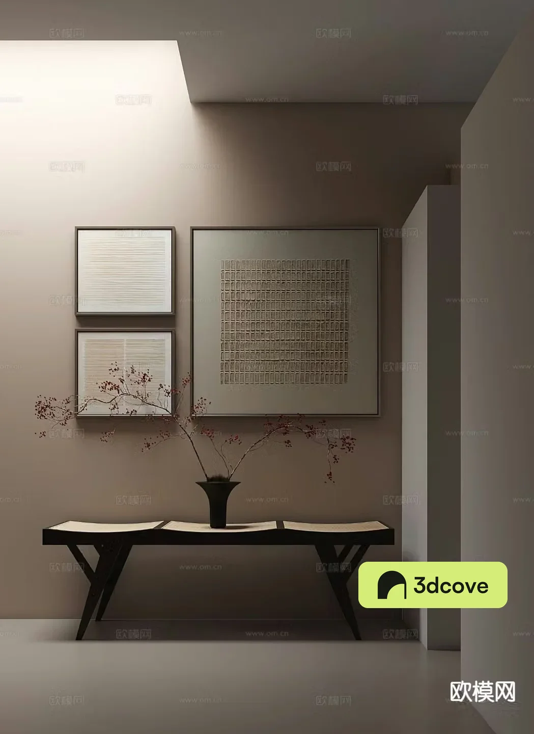 Wasabi style decoration painting combination painting texture painting 3D model