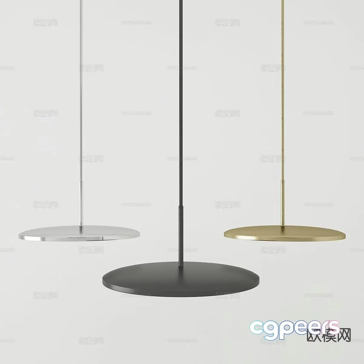 Modern small chandelier 3d model