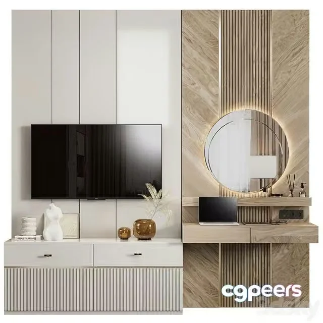 3ds Max Free – Room tv wall 05