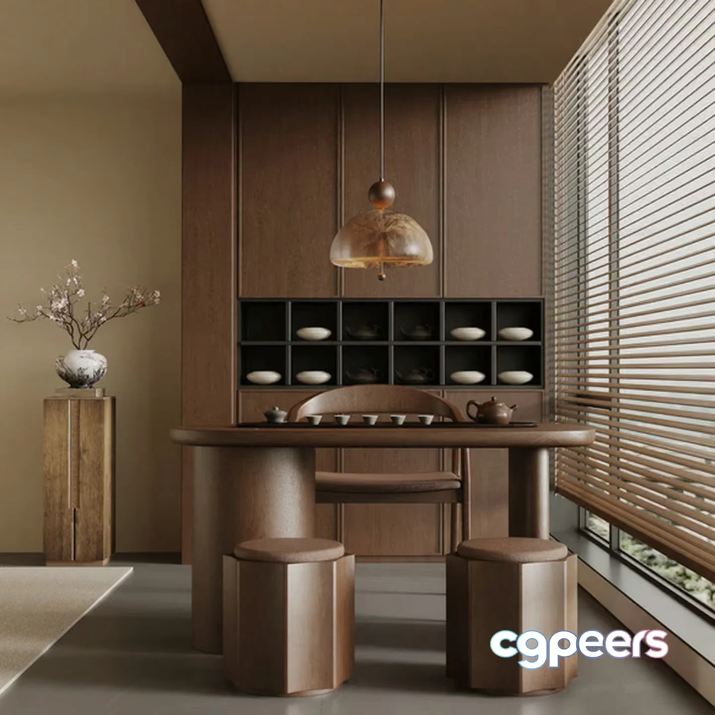 Modern Dining Room 3D Model – 7246 – VRAY Render