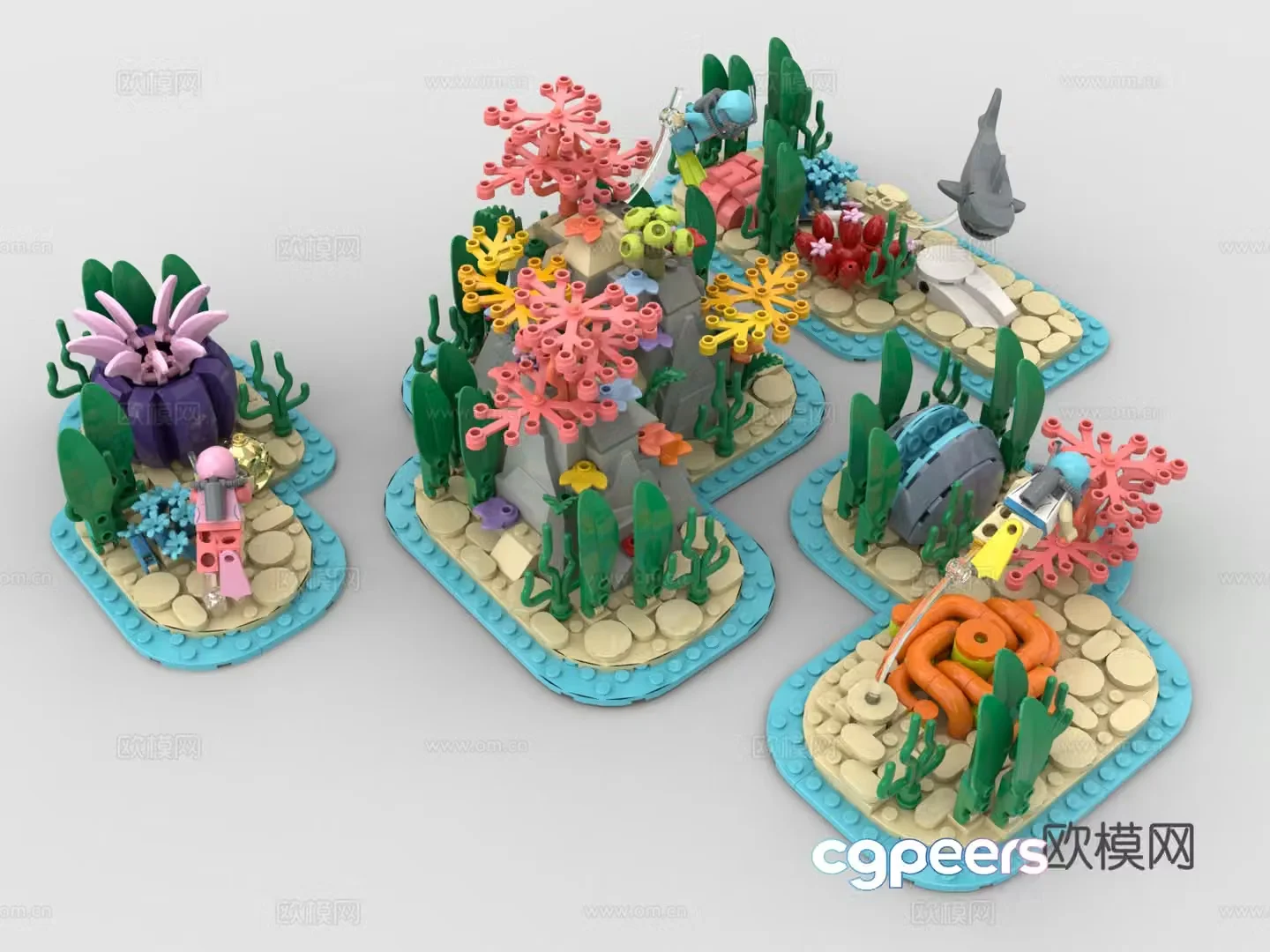 Lego toys building block toys underwater world