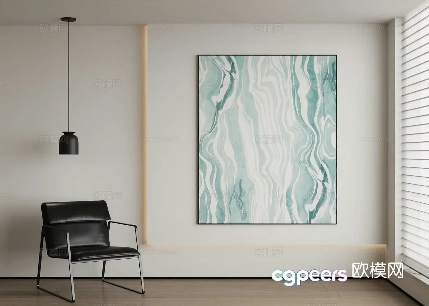 Modern decorative painting 3d model