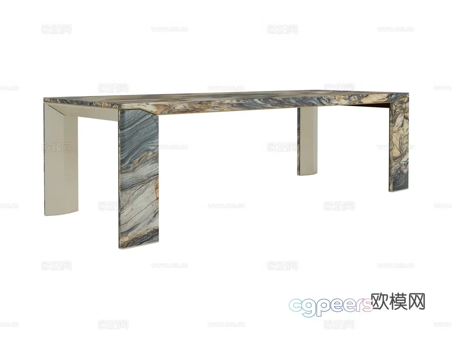 visionnaire italian dining table 3d model