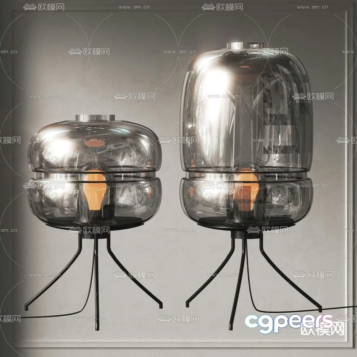 Modern desk lamp 3d model