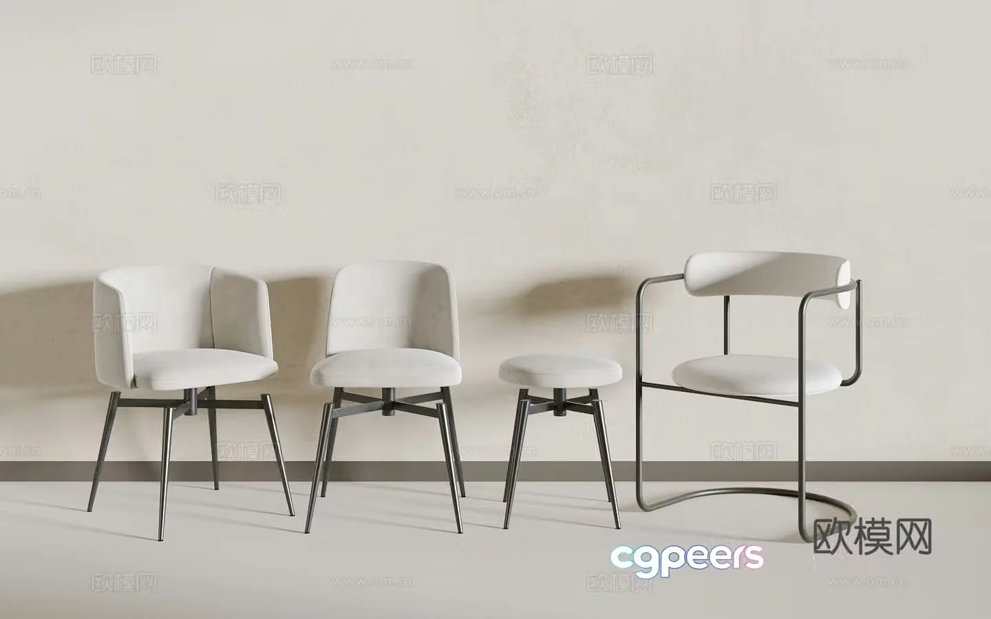 Modern single chair 3d model