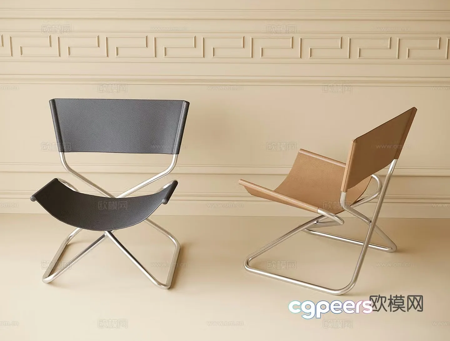 Modern single chair leisure chair 3d model