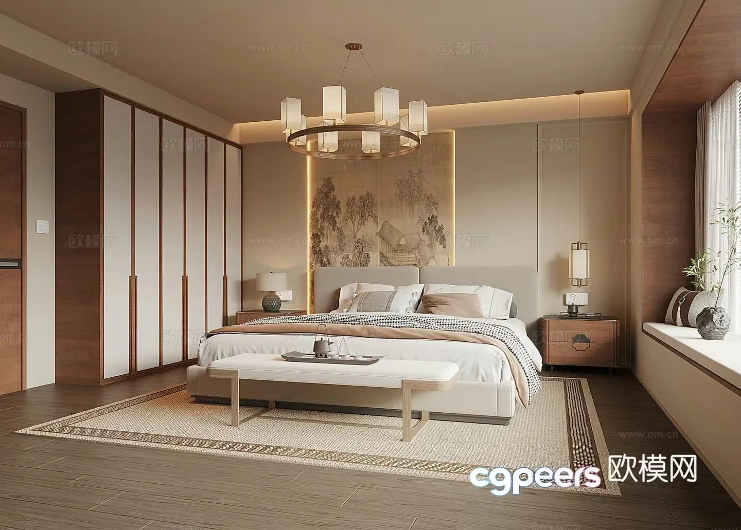 Song style home bedroom 3d model