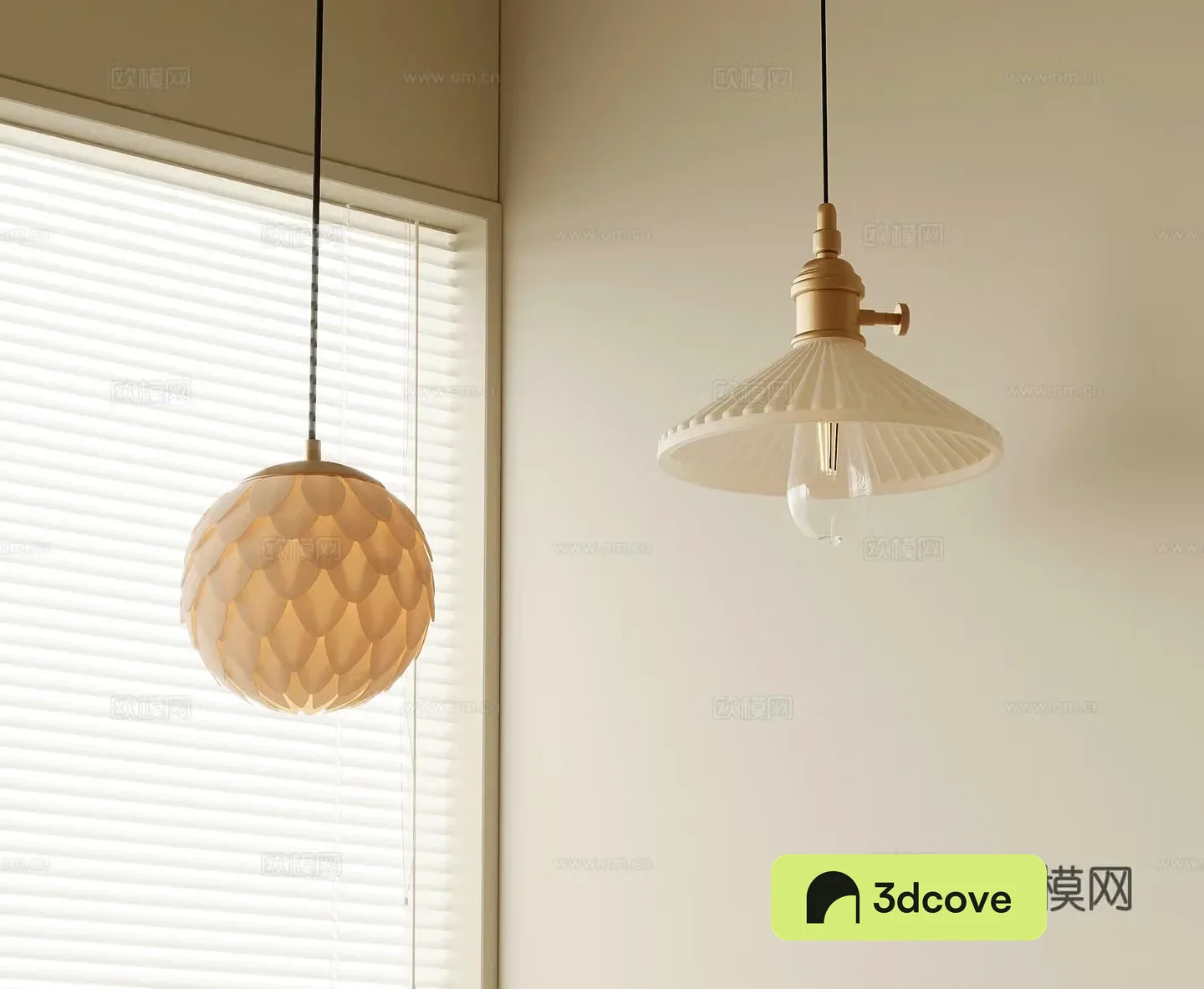 Creamy Fishing Line Chandelier Small Chandelier