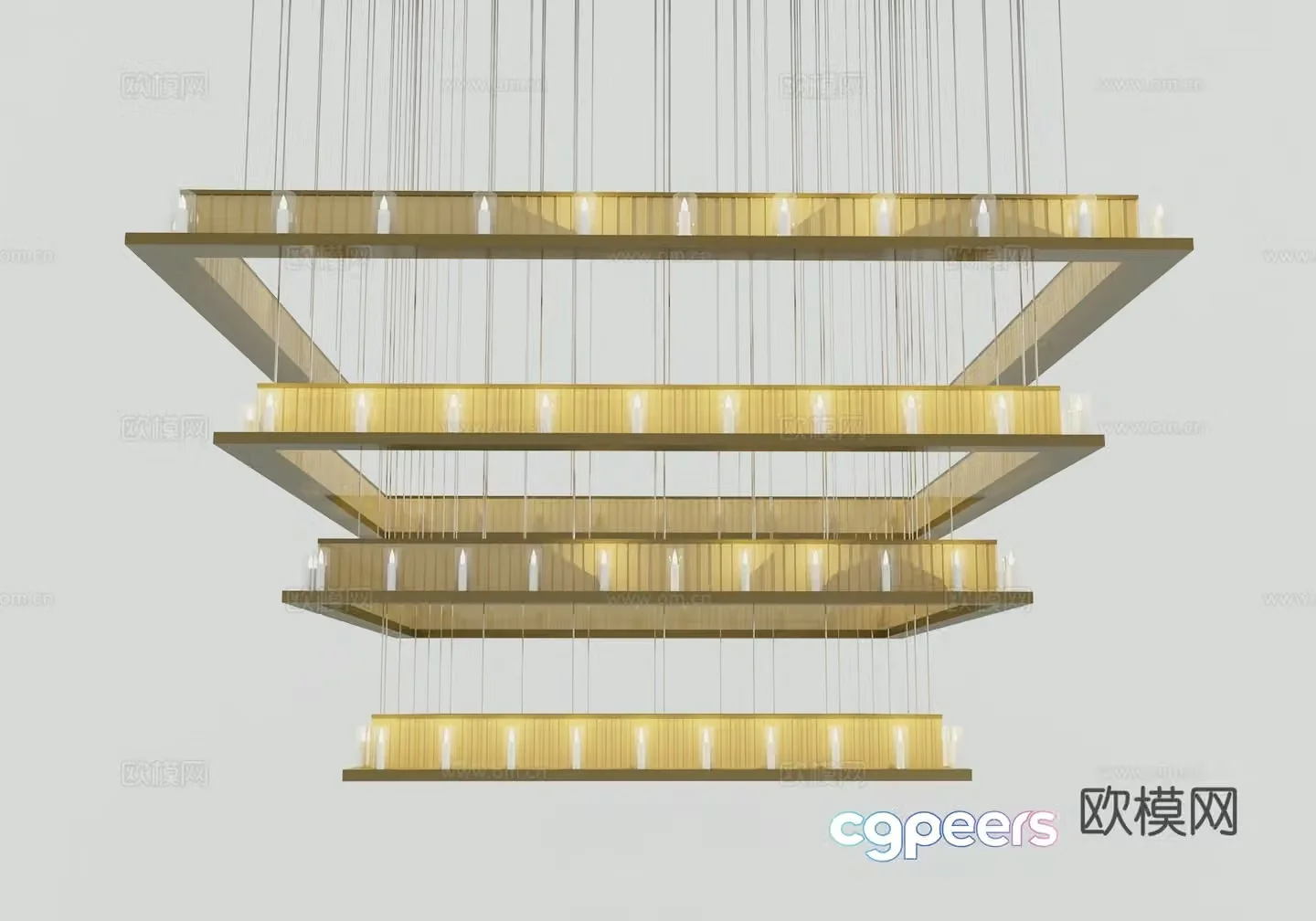 Modern chandelier 3d model