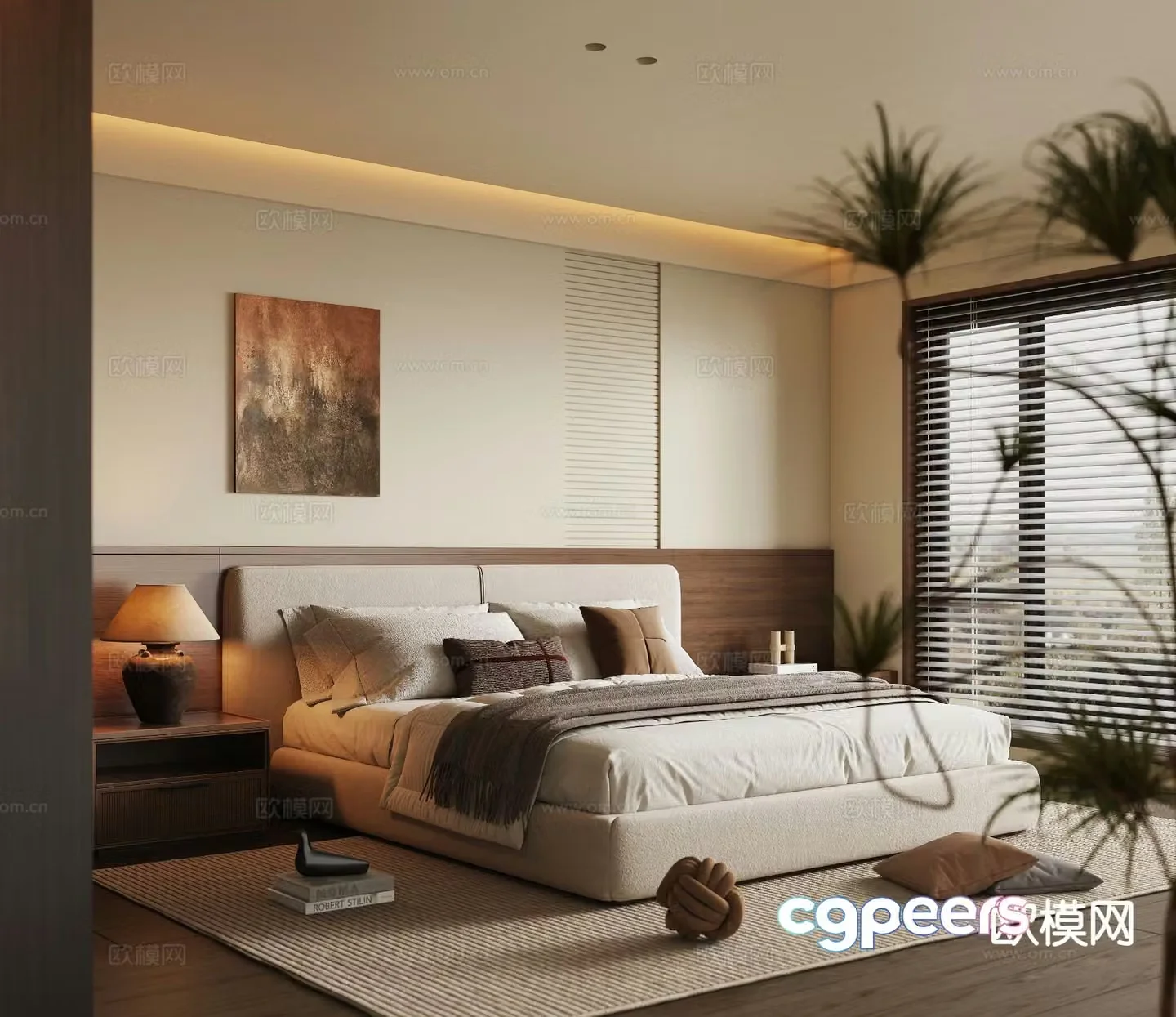 Wabi Sabi bedroom master bedroom 3d model