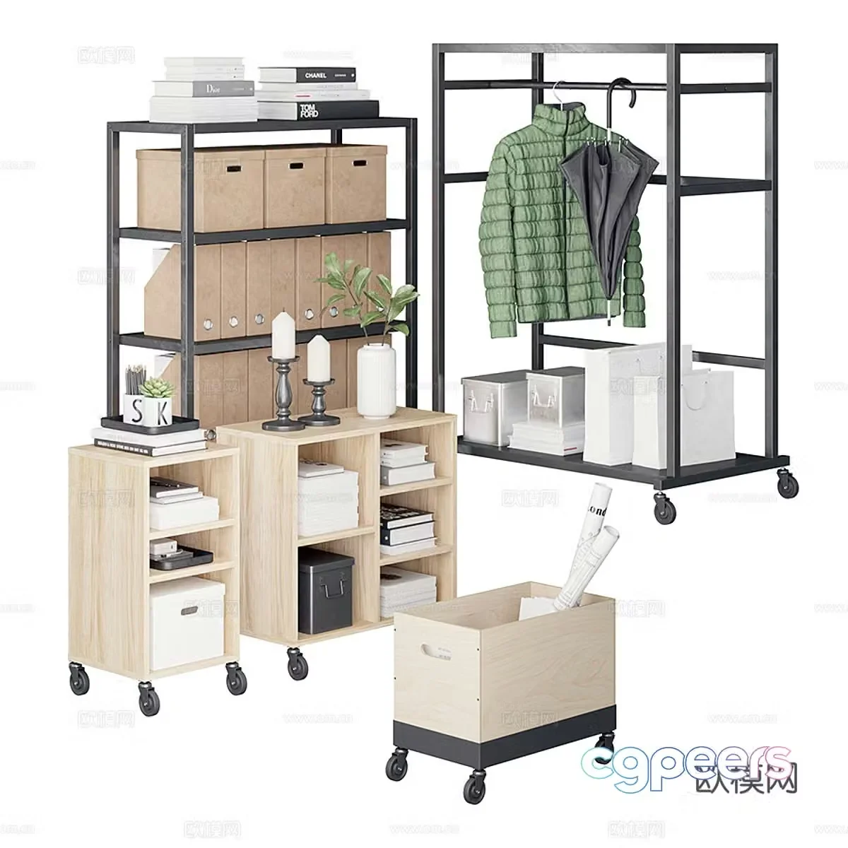 Modern Nordic Rovaror shelf 3d model