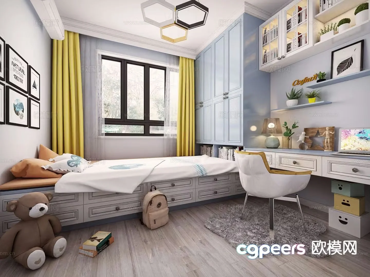 Modern tatami children’s room 3d model