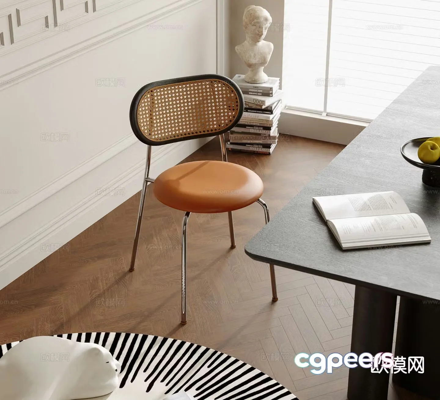 Modern chair dining chair 3d model
