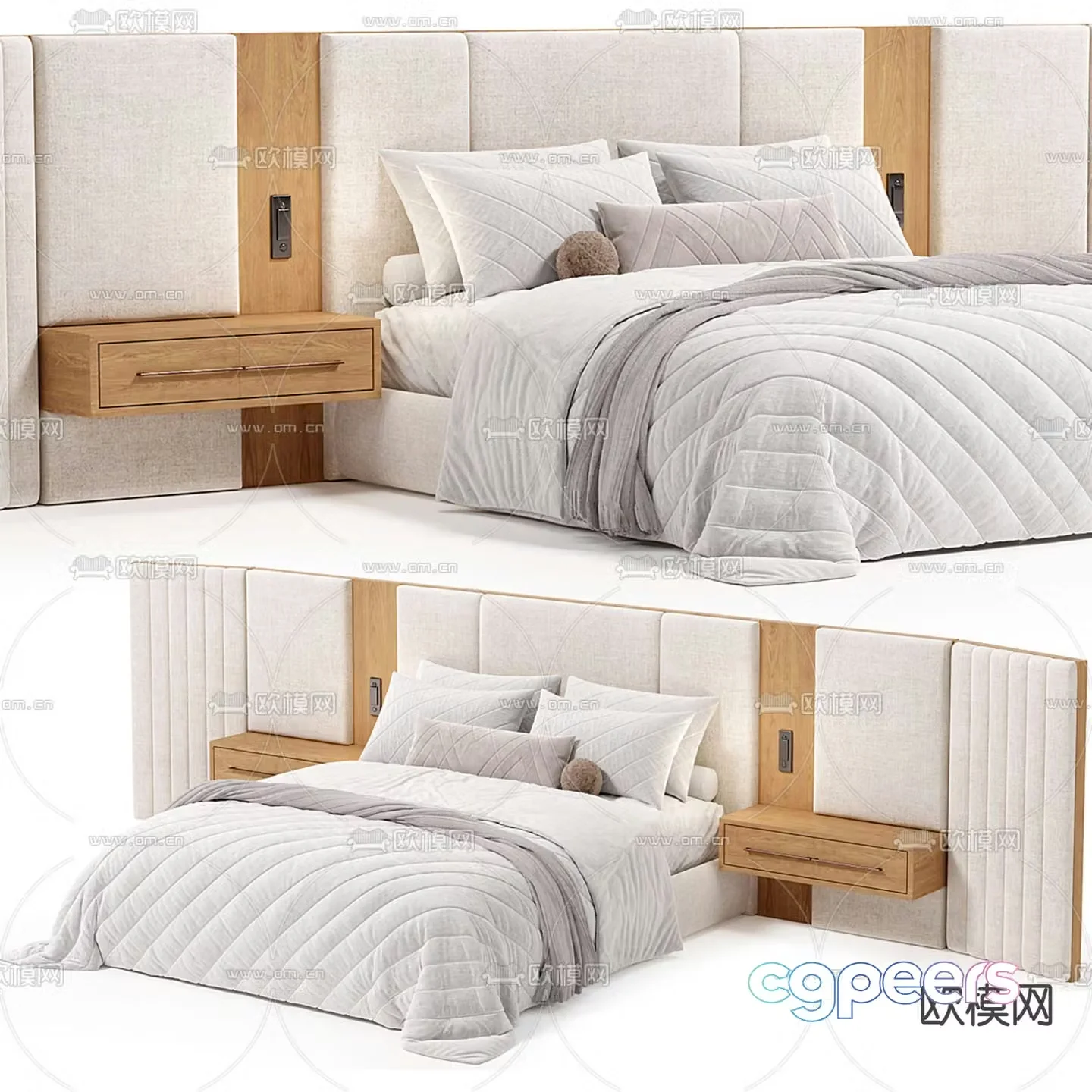 Double bed 3d model