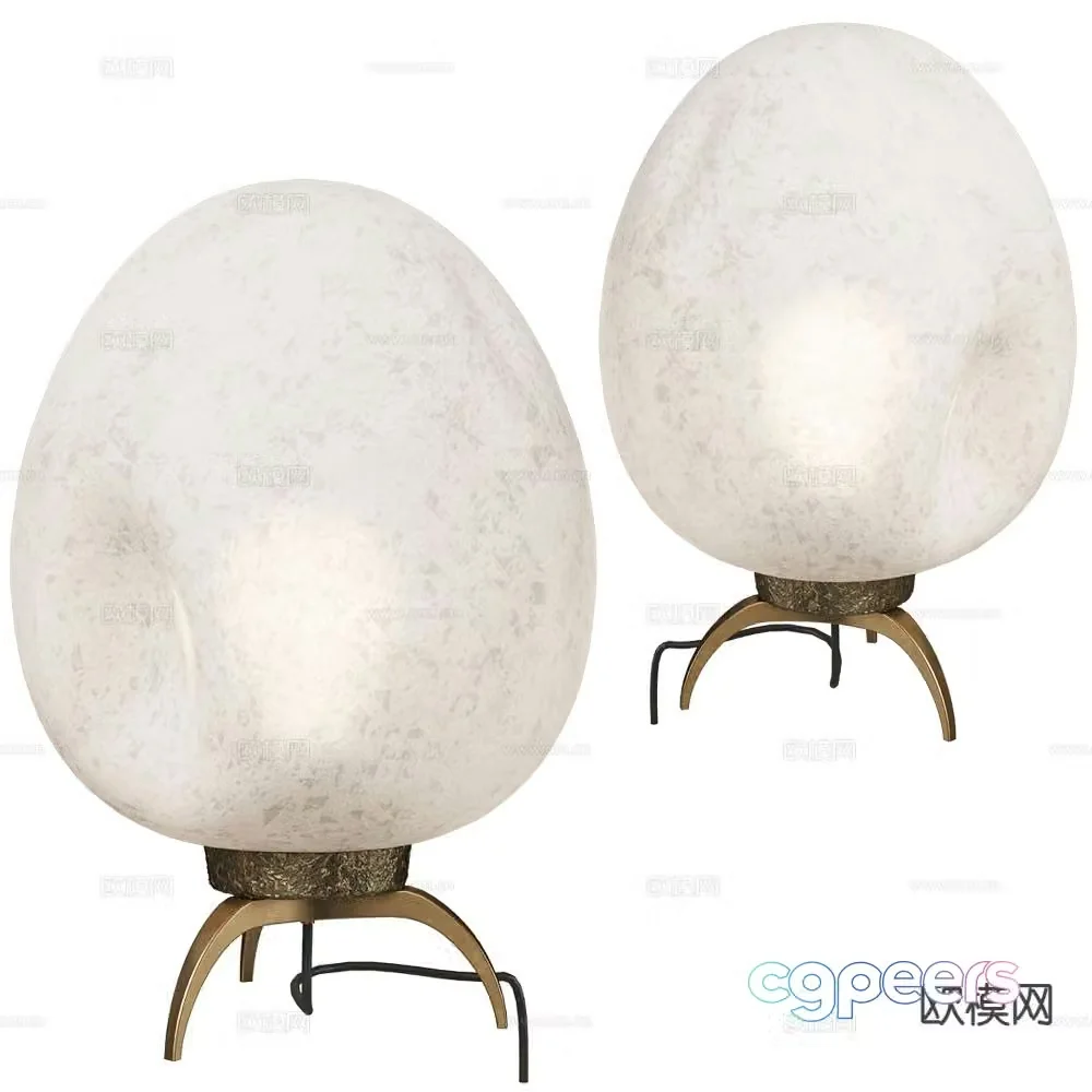 Patrizia Volpato egg shaped table lamp 3d model