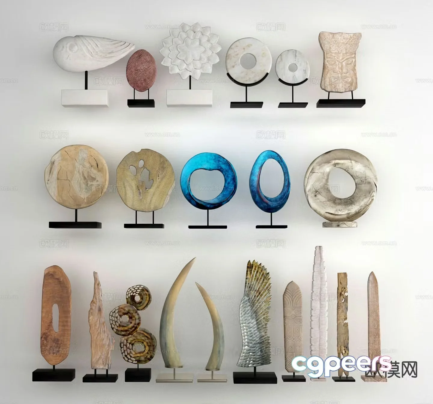 Southeast Asian sculpture art ornaments 3D model