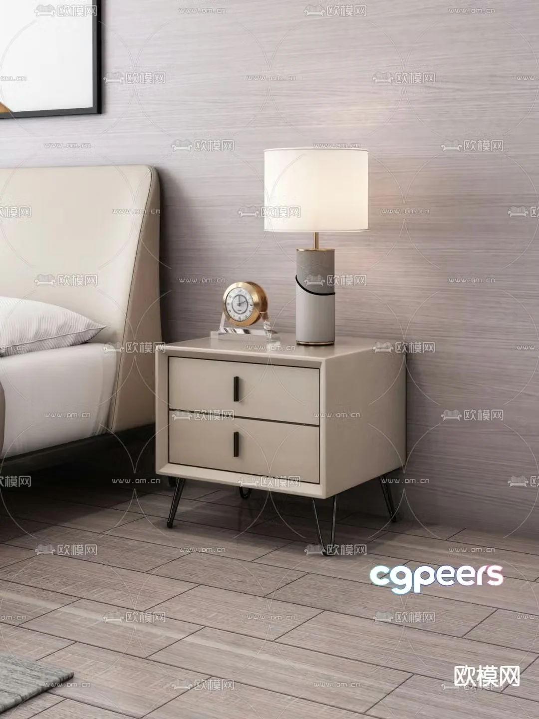 Modern bedside table 3d model