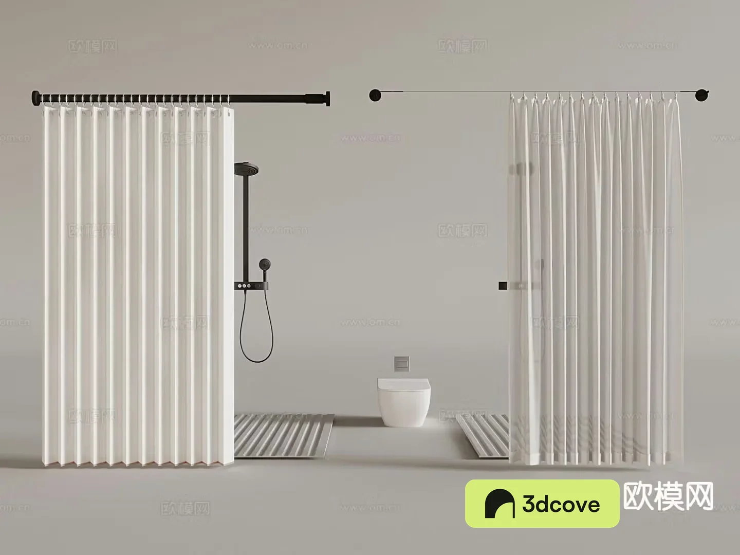 Modern shower partition shower head