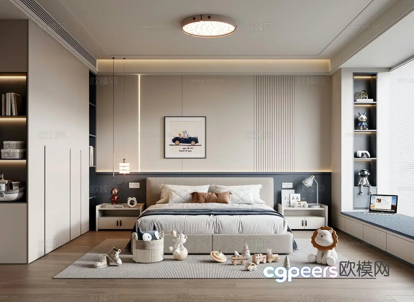Modern children’s room 3d model