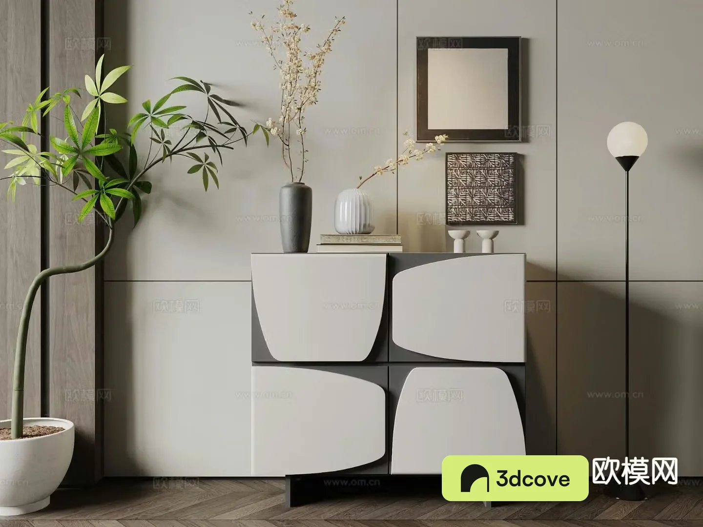 Modern side cabinet entrance cabinet