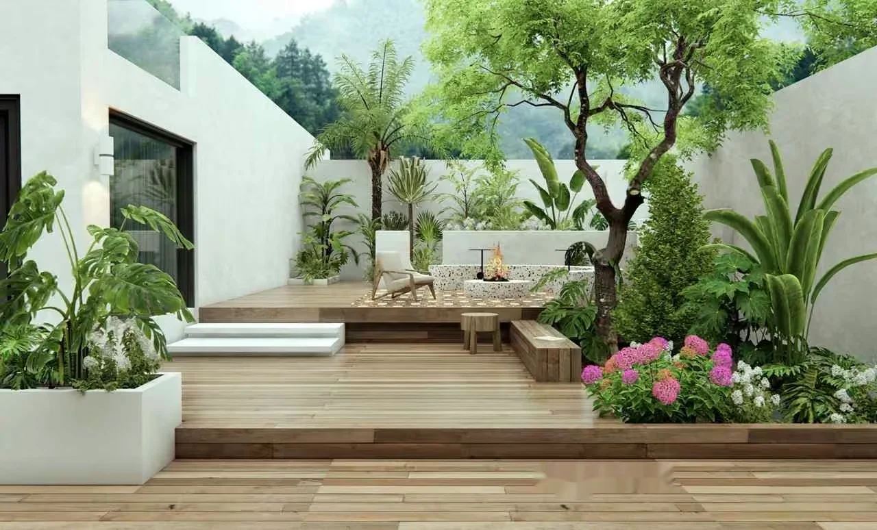 Modern Outdoor Patio 3D Model – 8867 – VRAY Render