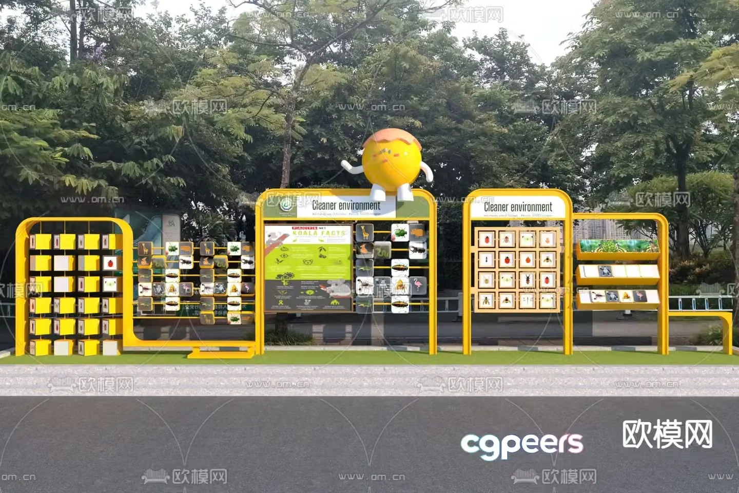 Children’s science popularization education card natural science popularization card science popularization bulletin board 3D model