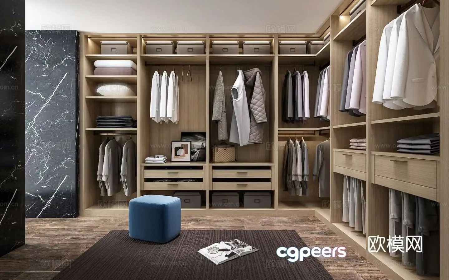 Modern cloakroom 3d model
