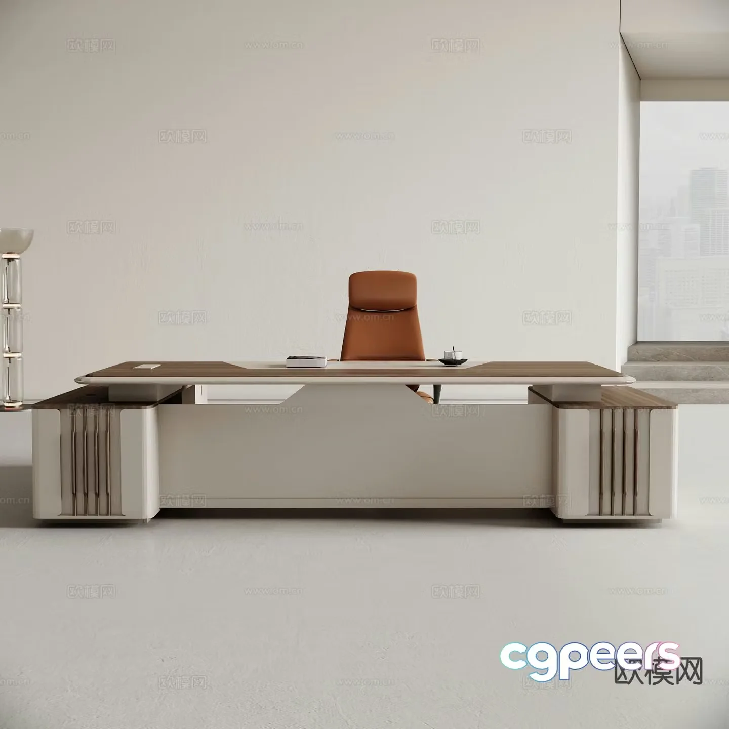 Office desk boss desk desk desk 3d model
