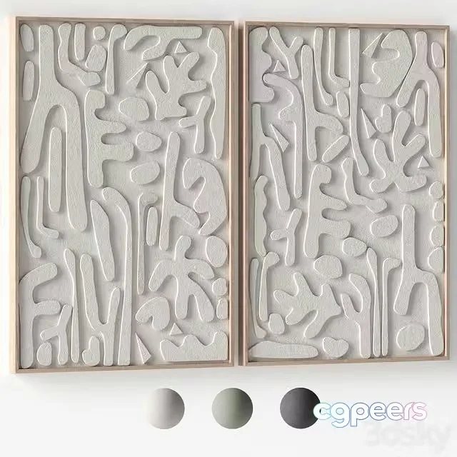 3ds Max Free – Relief artwork 22 – 3d art wall decor – Panels
