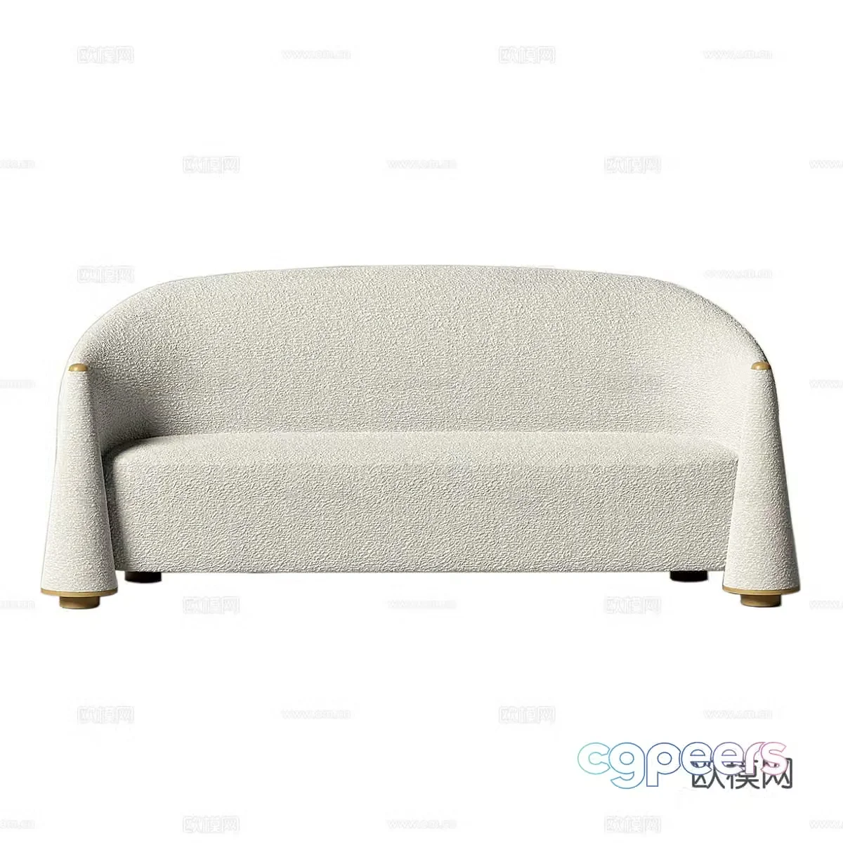 Double sofa living room sofa 3d model