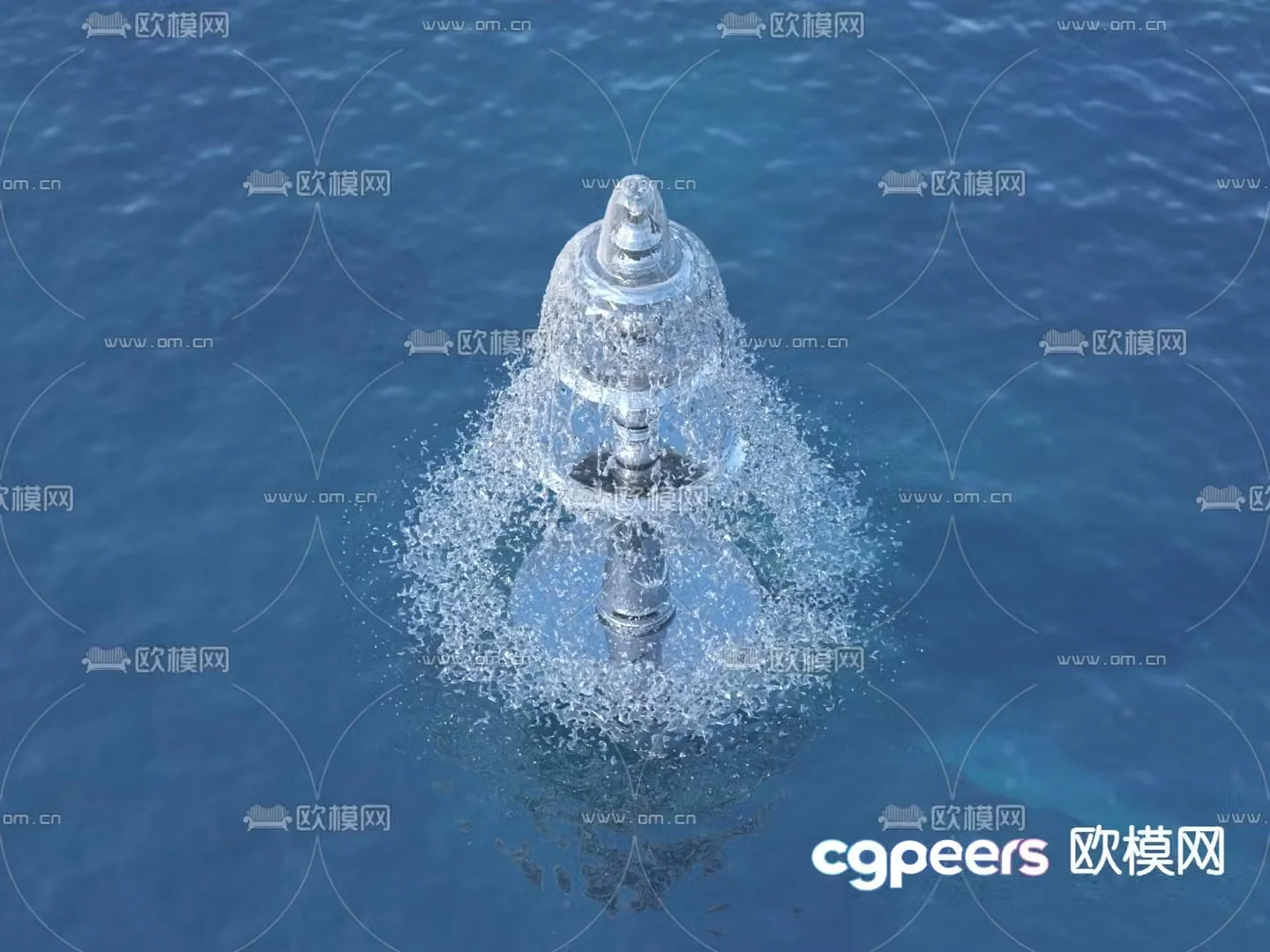 fountain fountain waterscape 3d model